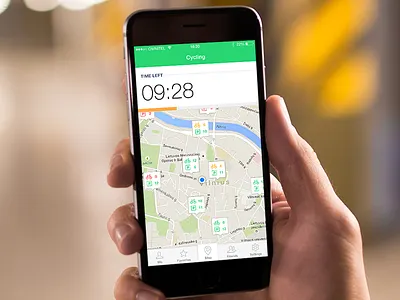 Bike sharing app app bikeshare cycle cycling cyclocity map mobile ui