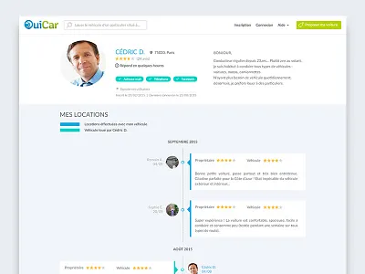 ProfileV2 car color dashboard graphic landing webdesign