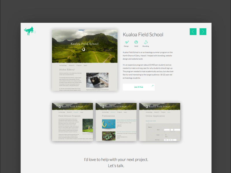 Project agency animated clean flat gif light minimal portfolio tech web website
