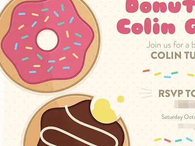 Donut Birthday Card birthday boston cream donut