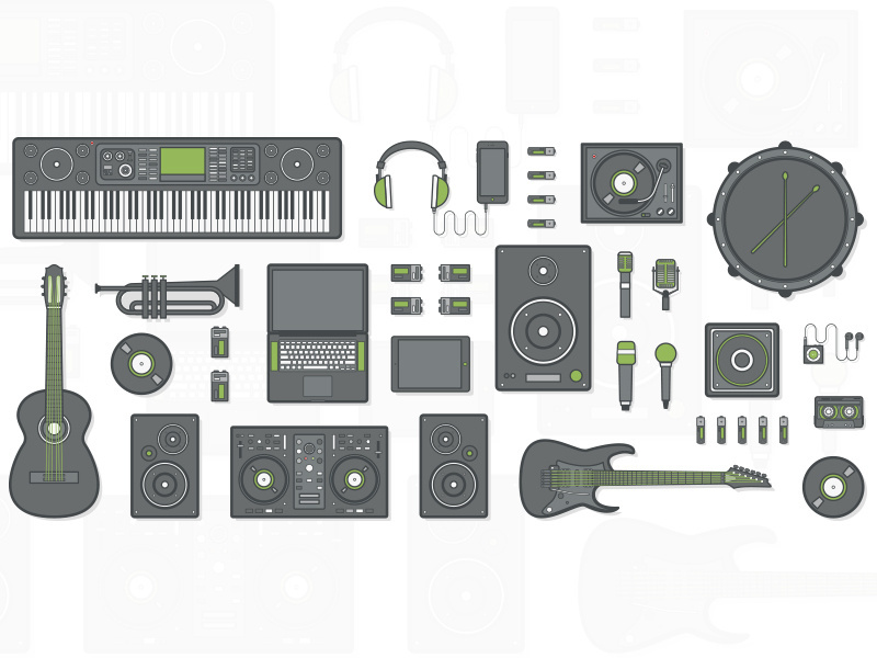 Example of Bookya - Music Instrument Set
