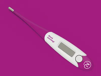 Natural Cycles Thermometer illustration photoshop vector