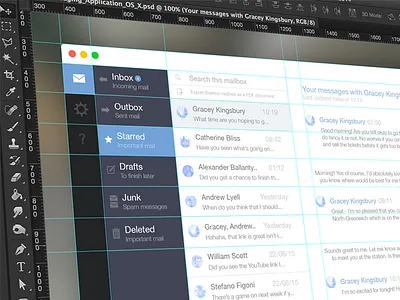 OS X Instant Messenger Application app design graphic interaction interface ui ux visual web