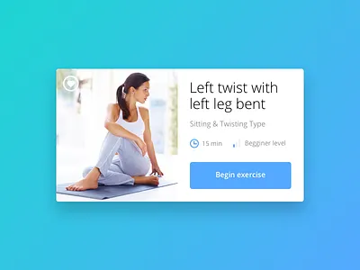 Day 008 - Fitness Card card design exercise flat module yoga