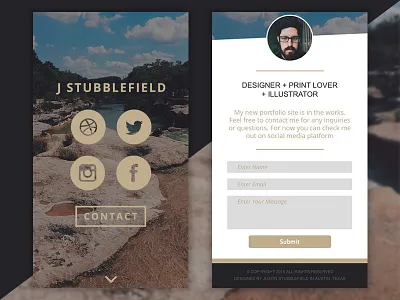 Mobile Contact Page austin contact contactpage landingpage minimal mobile nature portfolio ui web webdesign website