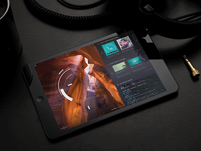 Eton Messy Website Launch dark dash board image background interface music social media svg animation tablet ui ux web design website