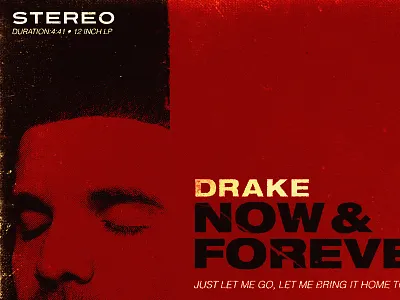 Now and Forever album cover drake typography vintage