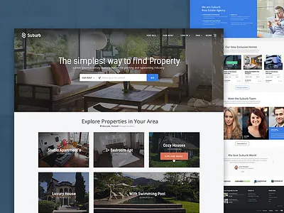 Suburb - Real estate theme bootstrap psd real estate responsive suburb ui ux web design