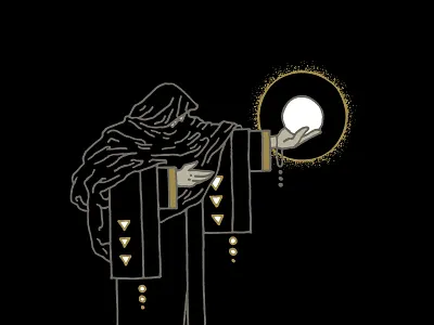 The Seer illustration magic man mystic occult priest