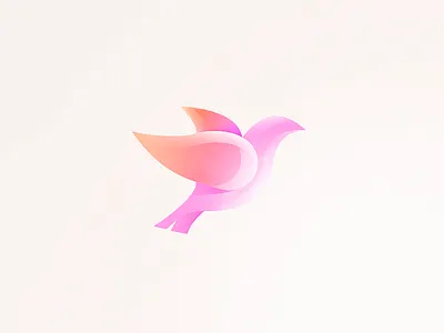 Dove - Wind animal Marks animal bird dove logo mark pink purple simple usama wind xalion