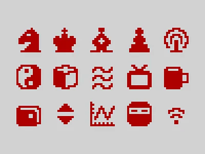 Pixelified (week 18): 15 Free icons 8bit free freebie gaming icon pack icon set icons pixel icons pixelart pixelated pixels svg