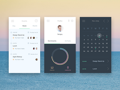 Mobile app to manage Events conference event search events meeting ui ux