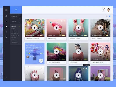 Learning App app application assets dash dashboard educational icons platform tutorial ui video