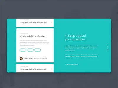 Keep Track Of Your Questions medical questions ui visual web webdesign