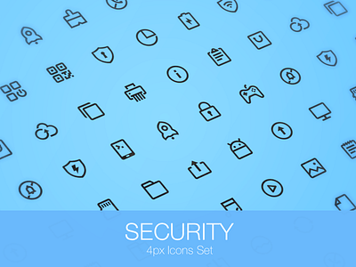 Security icon design anti virus backup cleaning games garbage harassment icon interception payment privacy rocket security