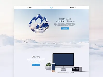 Rocky Final clean homepage landingpage mountain redesign rock theme ui vietnam website