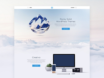 Rocky Final clean homepage landingpage mountain redesign rock theme ui vietnam website