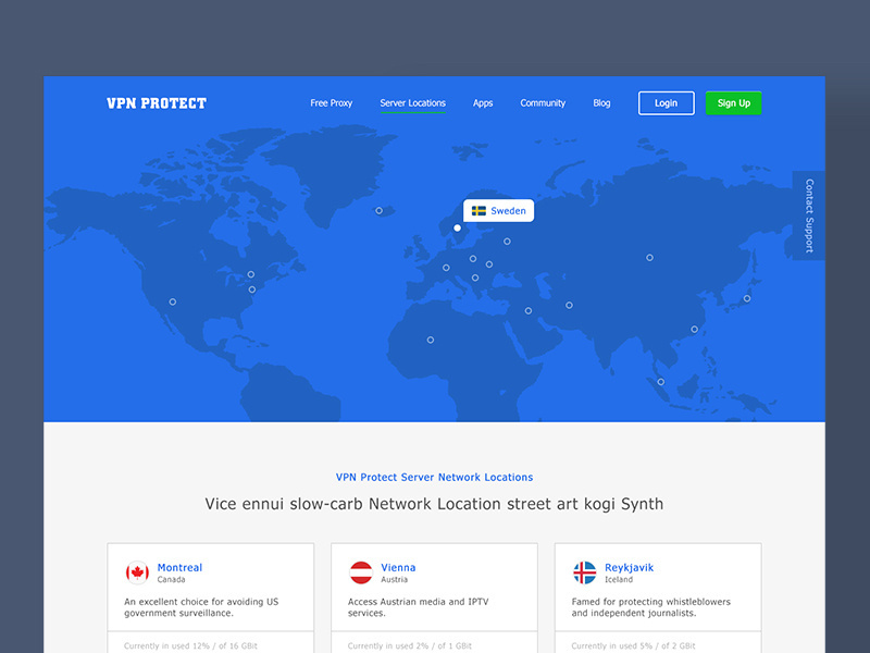 Example of VPN Server Locations