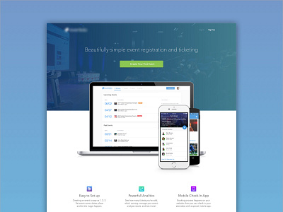 Event App Landing Page app clean event gradient landing minimal nice simple web