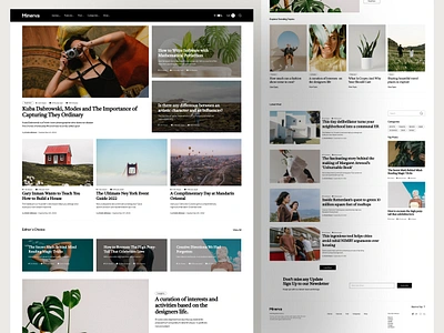 Minerva Blog articles blog blog post classic fashion featured blog grid header homepage journal landing page magazine modern news newsfeed typography ux web design webflow wordpress