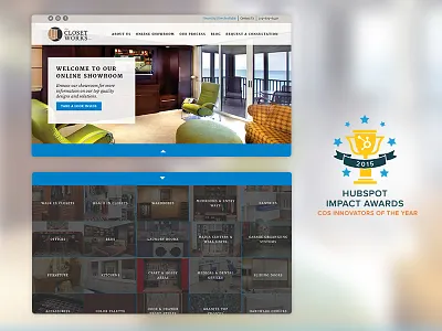 Hubspot Cos Innovators of the Year cos design gallery innovation meganav showroom ui ux web design