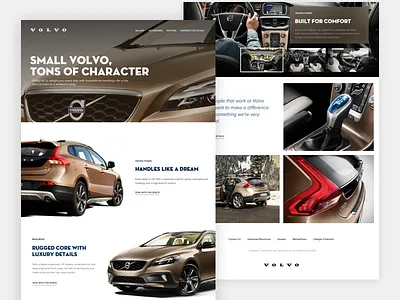 Volvo cars cars collage gallery image layout responsive ui ux volvo webdesign website
