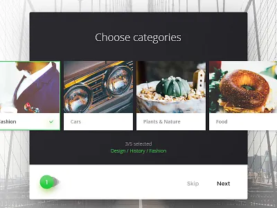 Day 077 - Choose category category choose design fashion getting history modal started step wizard