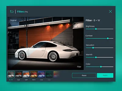 Day 34 Photo Filter App app apple dark el capitan filter flat osx photo ui