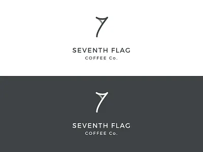 Seventh Flag Coffee Logo Concept austin brand branding coffee coffee shop flag identity logo
