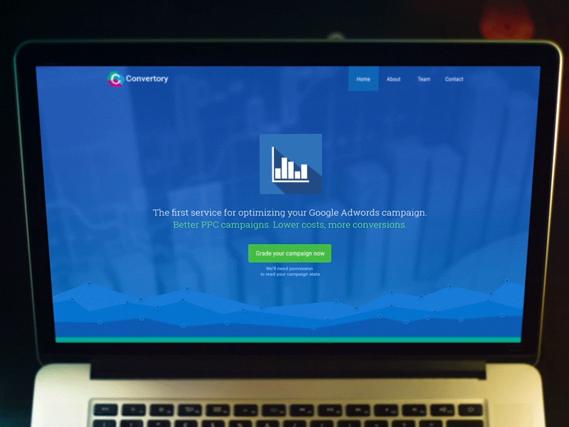 Convertory UI Design adwords convertory design gif landing page responsive rubygarage startup ui ux