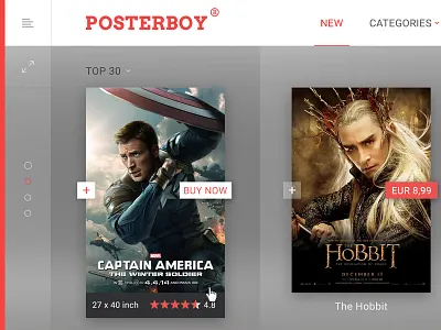 Poster shop homepage artist footer gallery homepage hover listing movie movies navigation netflix poster slider