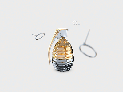 WIP: Grenade Model cinema 4d grenade modeling mograph wip