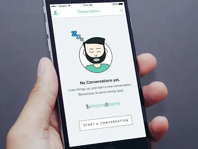 Zipline Empty State app character empty state illustration ios mobile ui