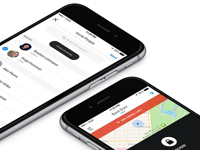 Invite people/Unlocking [iOS] app application door invite ios iphone lock lockitron redesign ui users ux