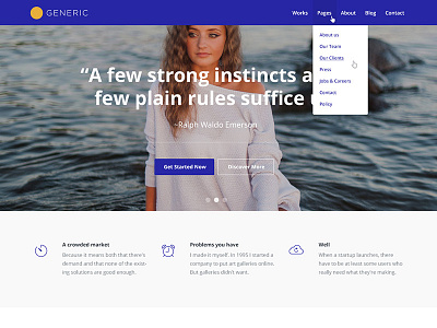 Generic HTML Template business html landing portfolio site template template