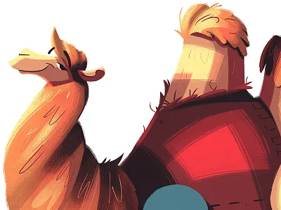 Animal Sweater Sunday animals camel character crocodile elephant seal illustration