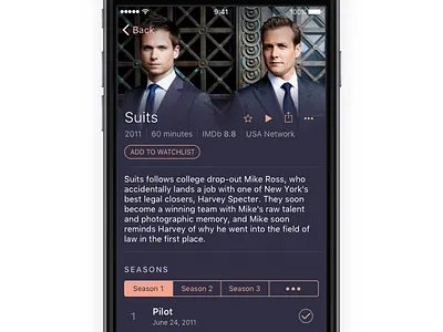Project S apple clean interface ios iphone shows tv ui ux