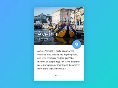 Day 014 - Location Card about aveiro location map portugal tourism travel