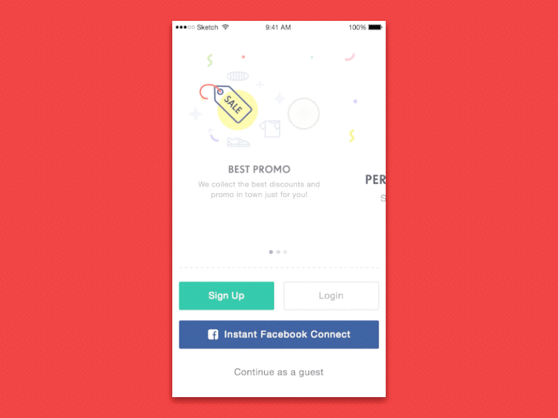 Onboarding app design interface ios iphone mobile onboarding red ui ui design walkthrough
