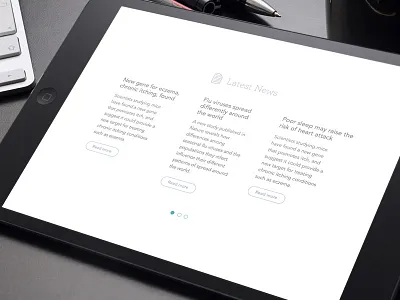 Minimal News Section flat ipad minimal mobile news sketch tablet ui ux