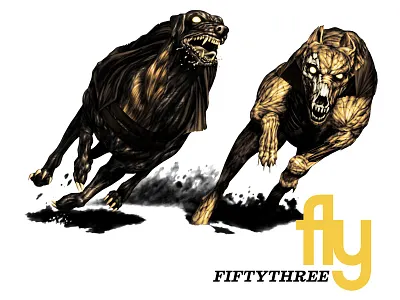 Greyhounds airbrush apparel clothing dead dog fashion illustration painting print t shirt teeth zombie