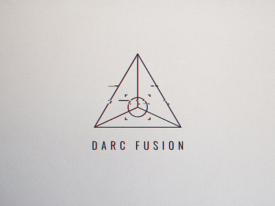 Darc Fusion Digital Logo darc fusion design digital glitch logo modern shape simple