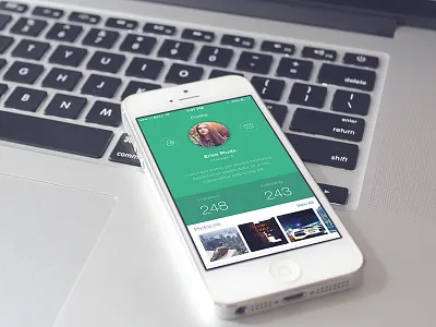 iOS User Profile Screen app cool creative creativeboxx design flat ios minimal profile ui ux