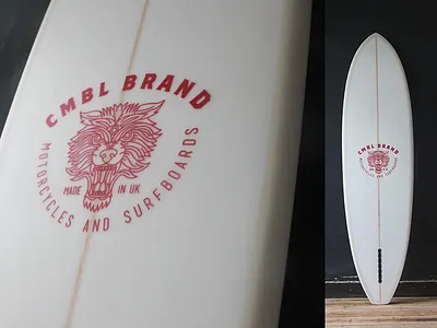 CMBL Surfboard illustration surf wolf