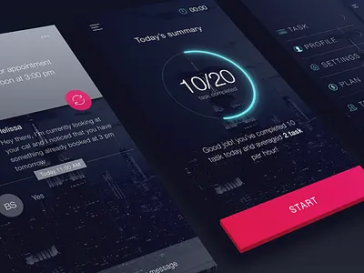 GYSTNow - High-End Personal Assistant gystnow high end personal assistant interface design ios app iphone 6 schedule task ui user experience ux