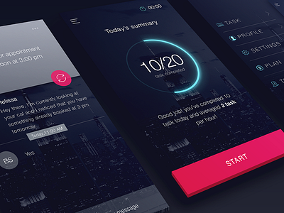 GYSTNow - High-End Personal Assistant gystnow high end personal assistant interface design ios app iphone 6 schedule task ui user experience ux