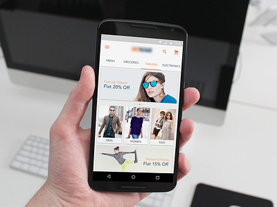 Shopping App android application design ecommerce fashion landing material mobile shop shopping simple