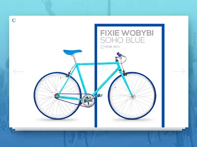 Fixie Wobybi - Soho Blue bike blue design fixie interface layout soho startup ui ux