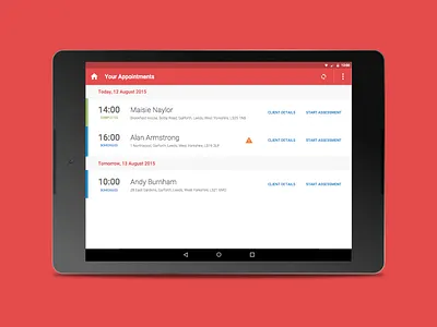 ContrOCC Remote Financial Assessments android app assessment finance form social care tablet