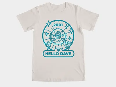Hello Dave 2001 film hal kubrick scifi space t shirt threadless